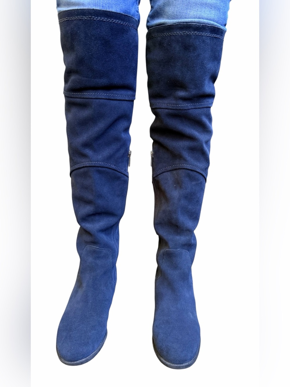 Vince Camuto Over-The-Knee Sapphire Blue Suede Boots - Size 6 1/2 M